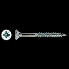 5.0 x 80 mm. Spaanplaatschroef platkop verzinkt kruiskop (pozidrive) 100 stuks
