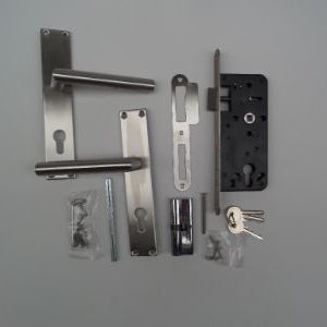 Compleet Poortslot RVS voor enkele tuindeur Type 60