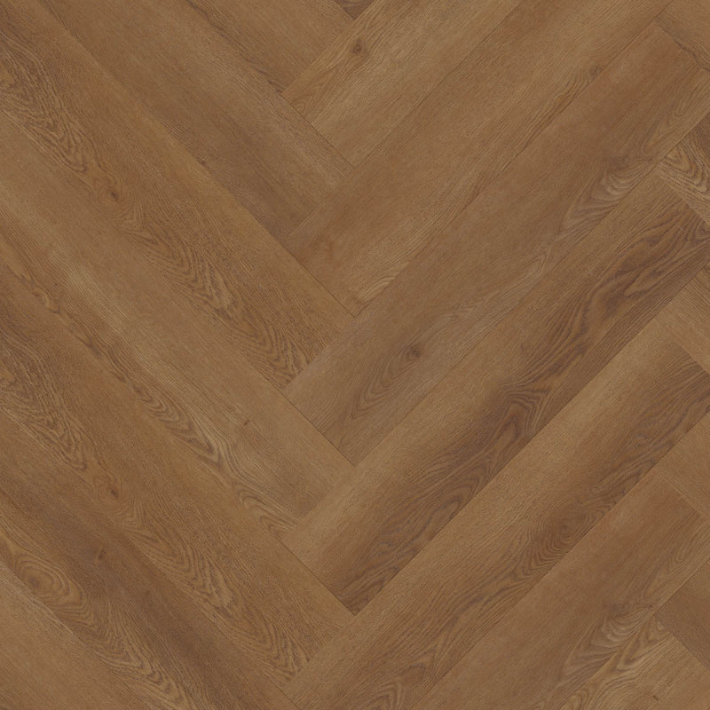 QS PVC plak Visgraat Zonsopgang bruine rustieke eik 2,5mm x15,15cm x 75,75cm