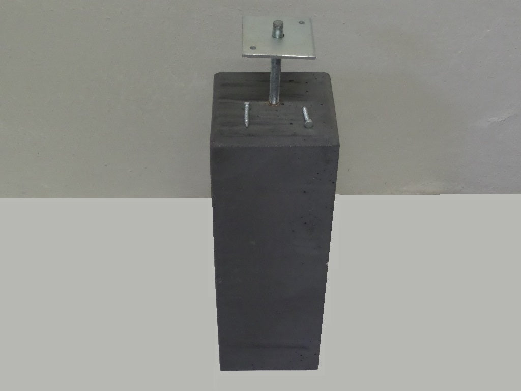 Betonpoer met facetrand Antracietgrijs 150x150mm / 120x120mm (incl. plaatje)