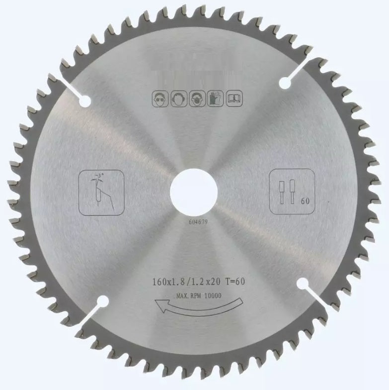 Zaagblad PROF 160 x 20 x 1,8 mm T60 aluminium/trespa) (Festool TS 55 FEBQ accu)