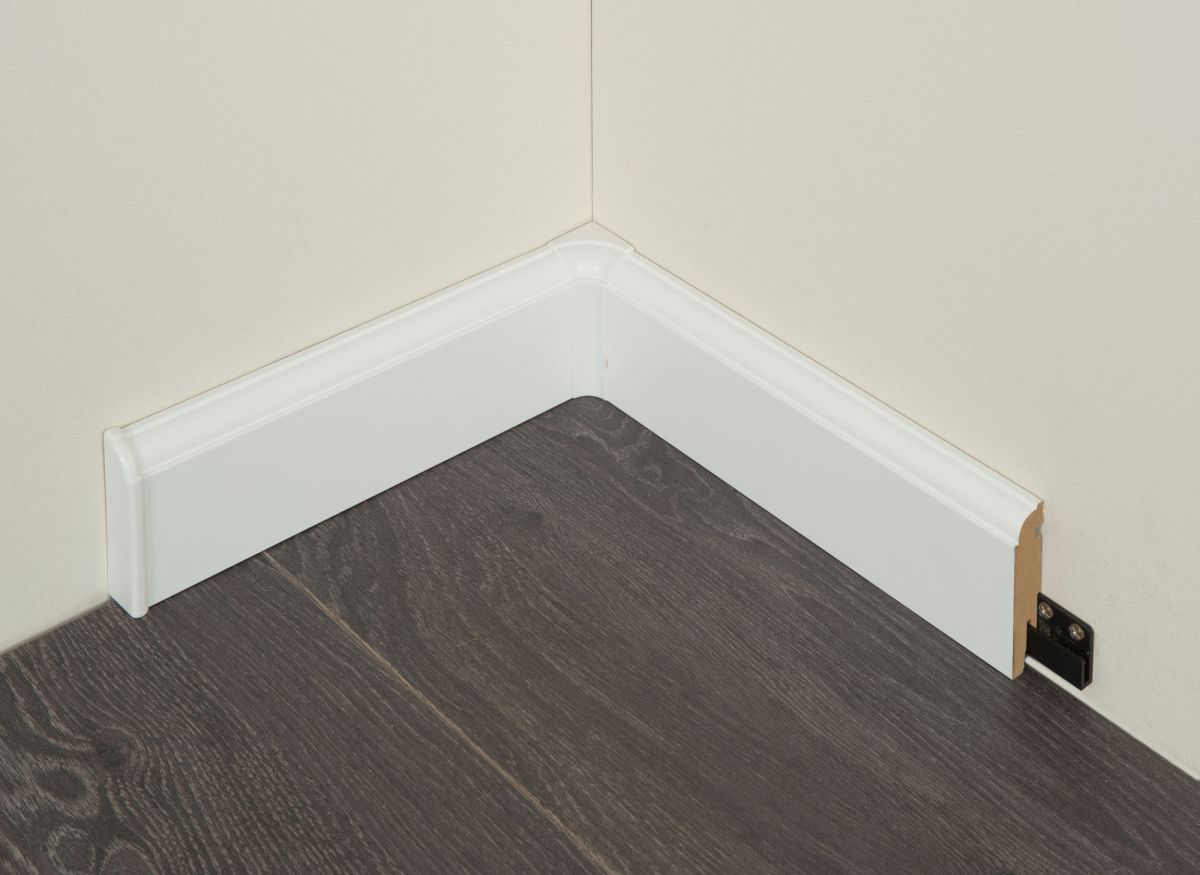 Binnenhoek plint De Luxe Classic 75x18 Wit gefolied (5st)