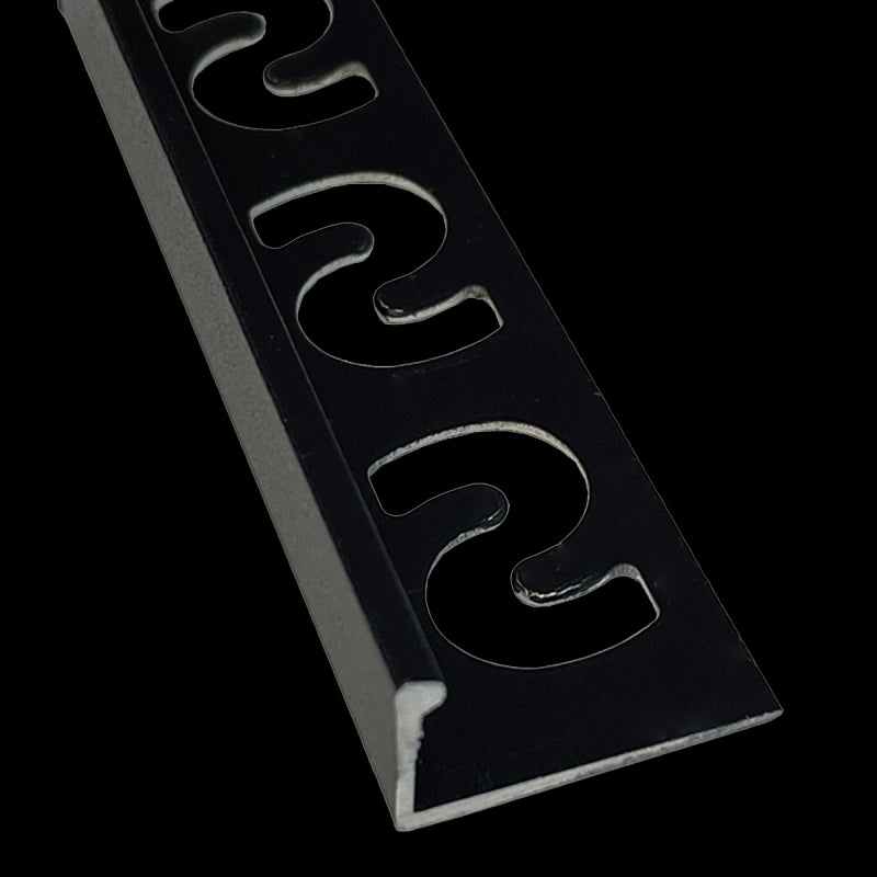 SUBSTRAT Recht Tegelprofiel Aluminium Zwart 11mm, 300cm (18009)
