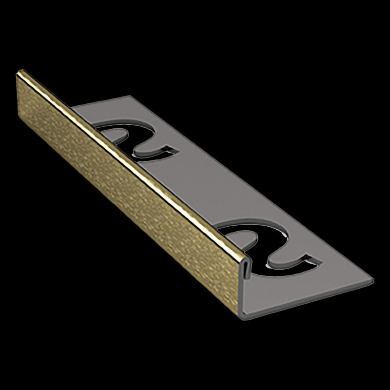 SUBSTRAT Recht Tegelprofiel RVS Geborsteld Goud 11mm, 250cm (18005)