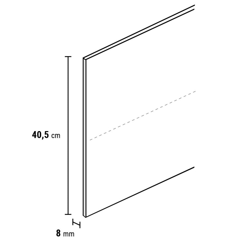 Mexform LVT honing eiken dubbel stootbord 1 m