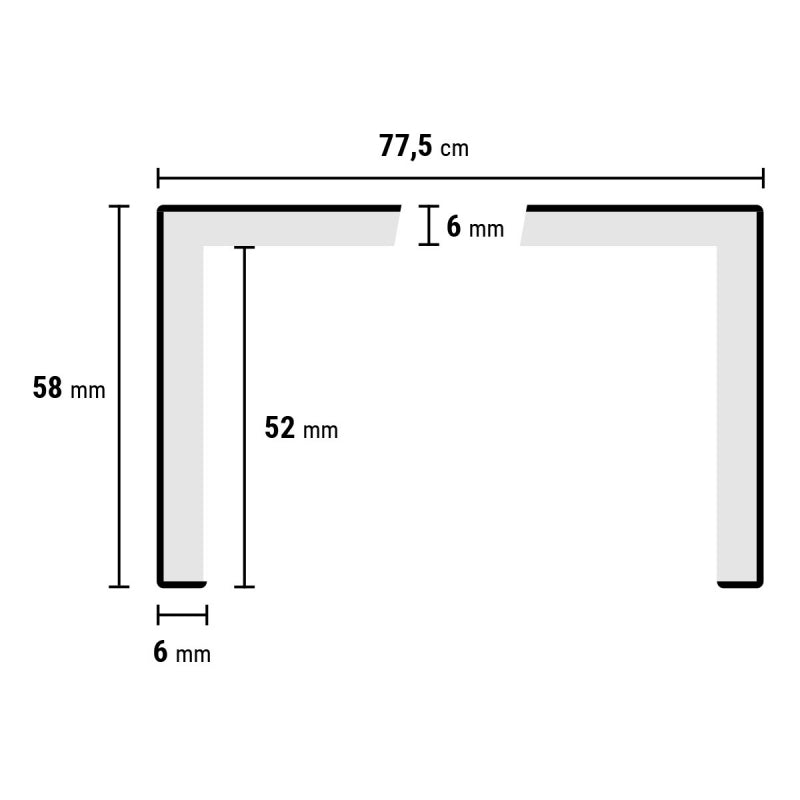 Mexform LVT honing eiken dubbeltrede 100cm