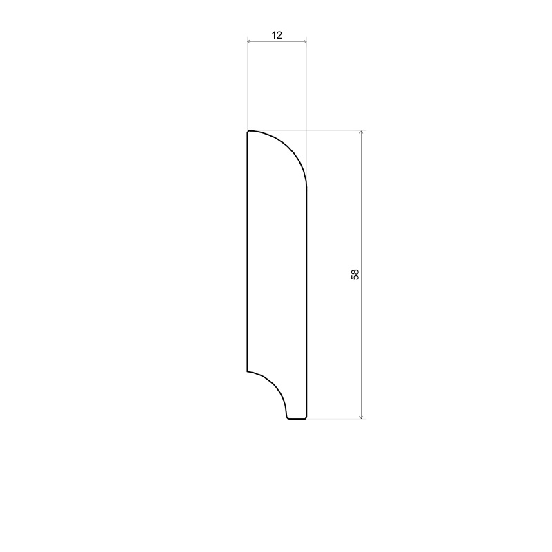 Franse plint 60x13 eiken geolied