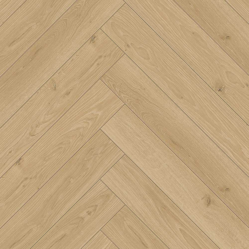 Douwes Dekker Galant visgraat Kamille, eiken naturel met rondom velling