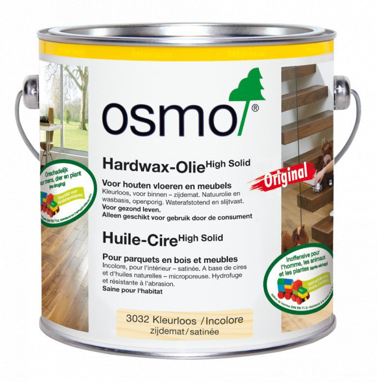 Osmo Hardwax olie Zijdeglans 3032, 2,5 Liter
