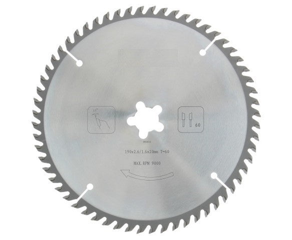 Zaagblad PROF 190 x 20 mm T60 (hout)