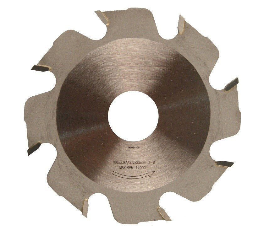 Lamellenfrees zaagblad 100x4x22mm T8