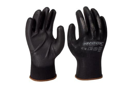 Werkhandschoen PU FLEX NYLON ZWART L (maat 9)