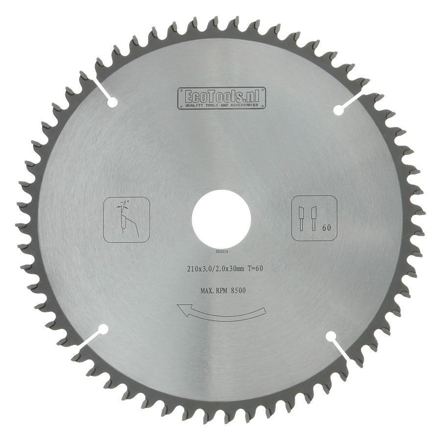 Afkortzaagblad PROF 210 x 30 mm T60