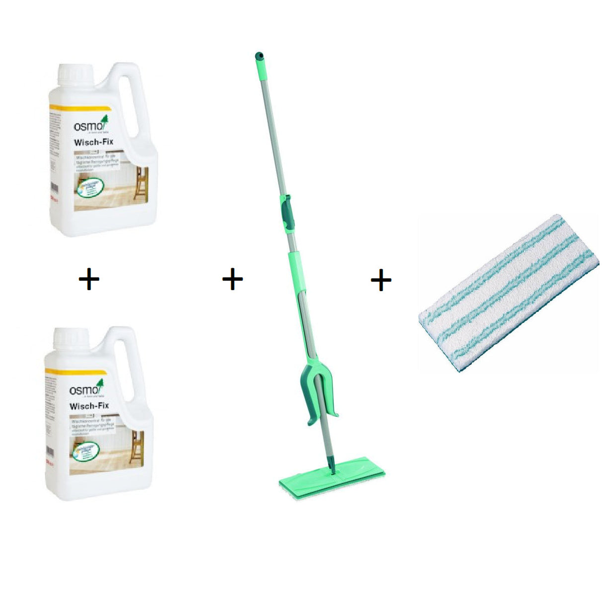 Actie pakket 2 : Leifheit Picobello M vloerwisser 33 cm, 2 stuks Osmo Wisch Fix en extra Micro Duo Doek