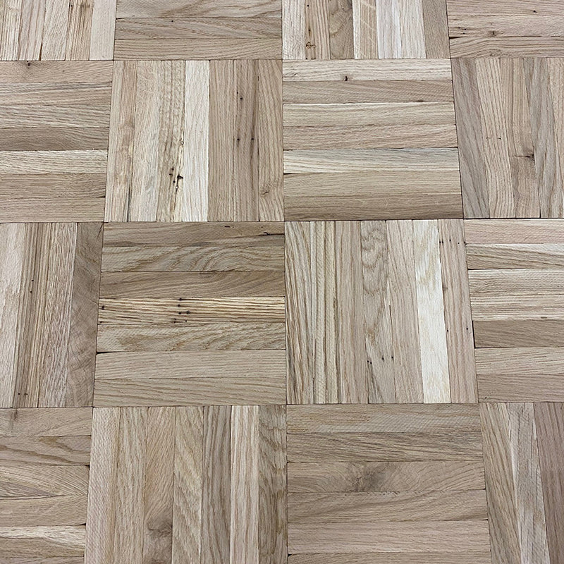 Eiken Mozaïek rustiek 8*160*160 mm op mat, onbehandeld (4.92 m2 per doos)