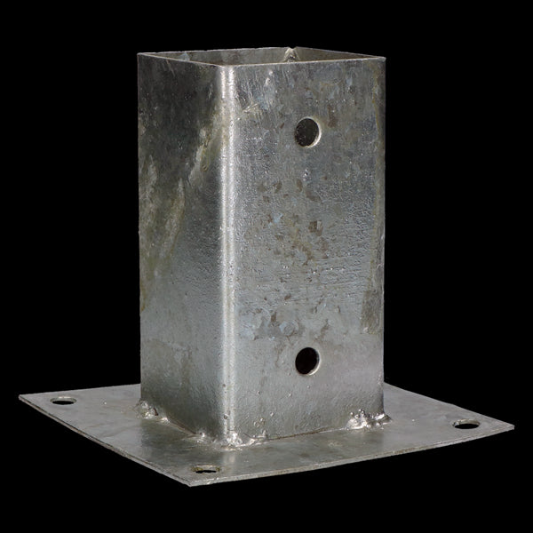 Paalhouder/palensteun op plaat 71x71x150 mm