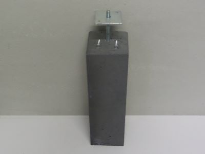 Betonpoer met facetrand Antracietgrijs 170x170mm / 150x150mm (incl. plaatje)