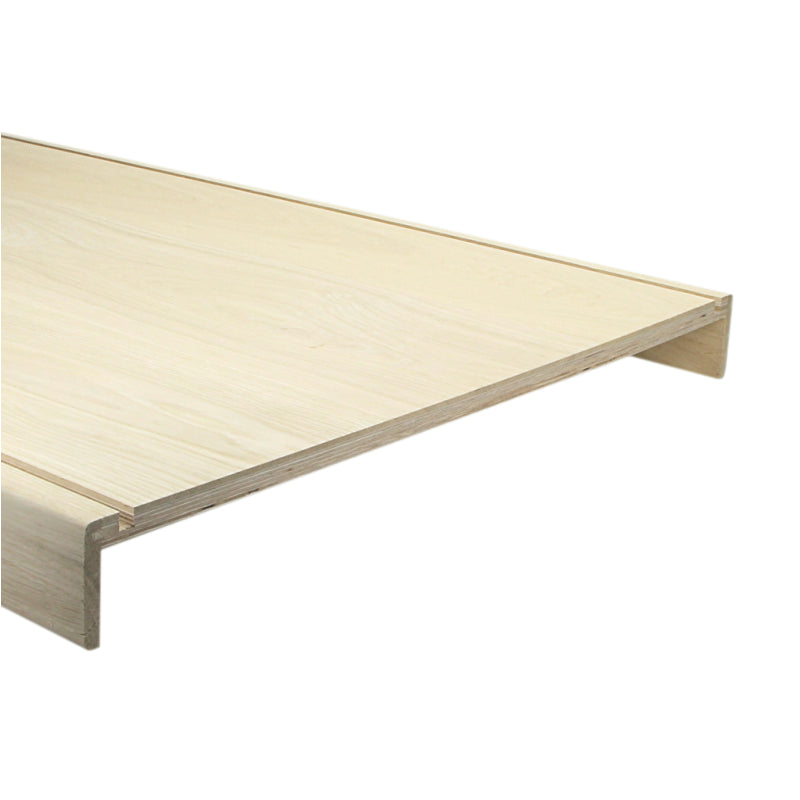 Traptrede nat. eiken onb. 92x57cm (2xneus 6cm) + uitsp.