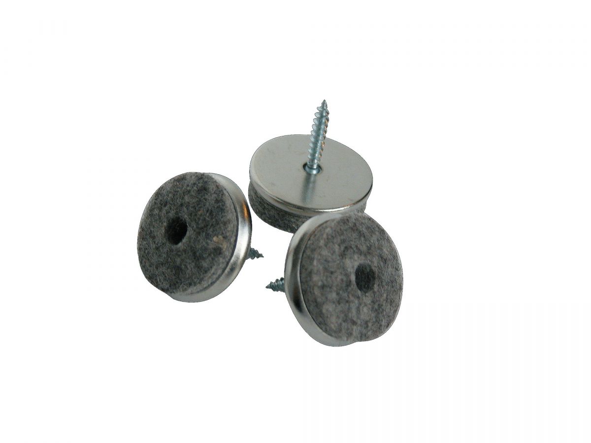 schroefviltjes metaal Ø28mm 16 stuks