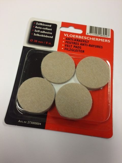 Anti-krasvilt zelfklevend Ø 38mm 8 stuks