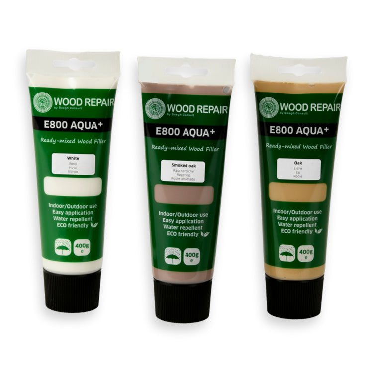 Wood Mastic E800 vulmiddel 400 gr. gerookt eiken