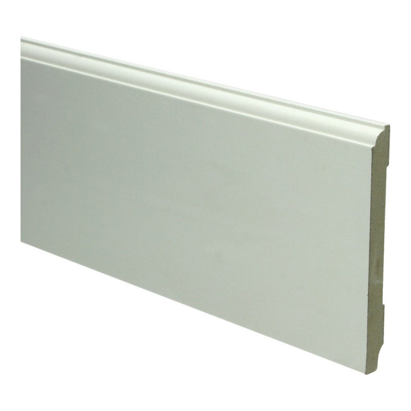MDF Eigentijdse plint 120x12 wit voorgelakt RAL 9010