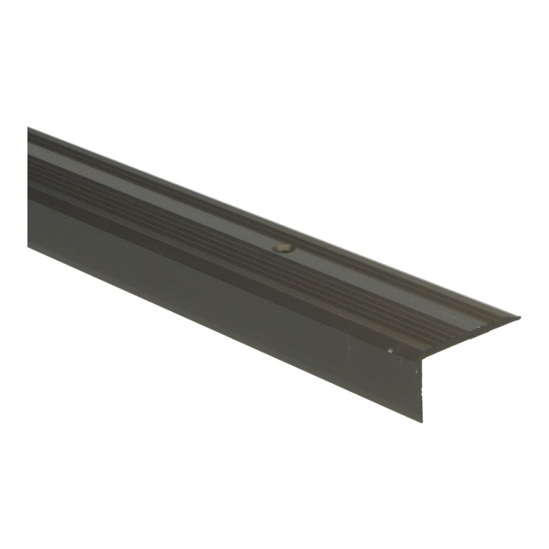 Trapneusprofiel 43x23mm brons grof antislip, 300cm lang