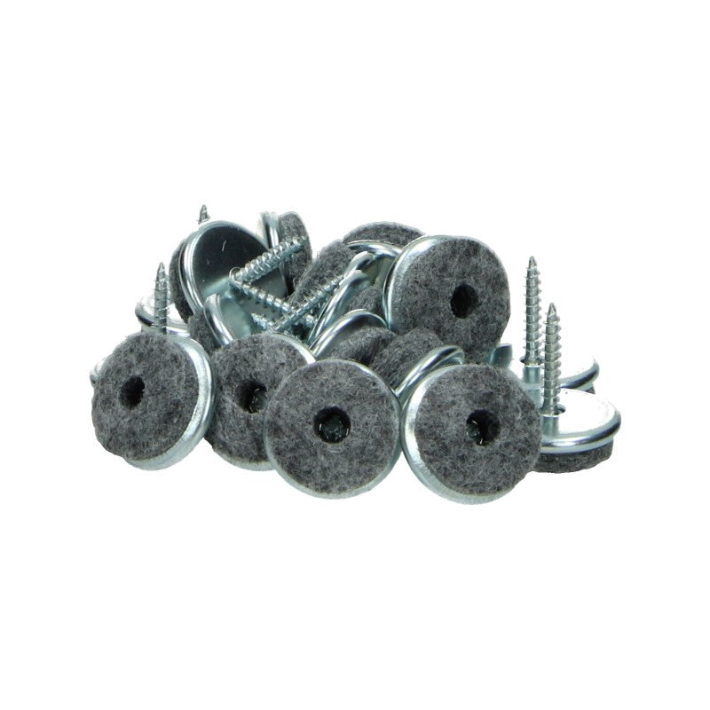 schroefviltjes metaal Ø24mm 100 stuks