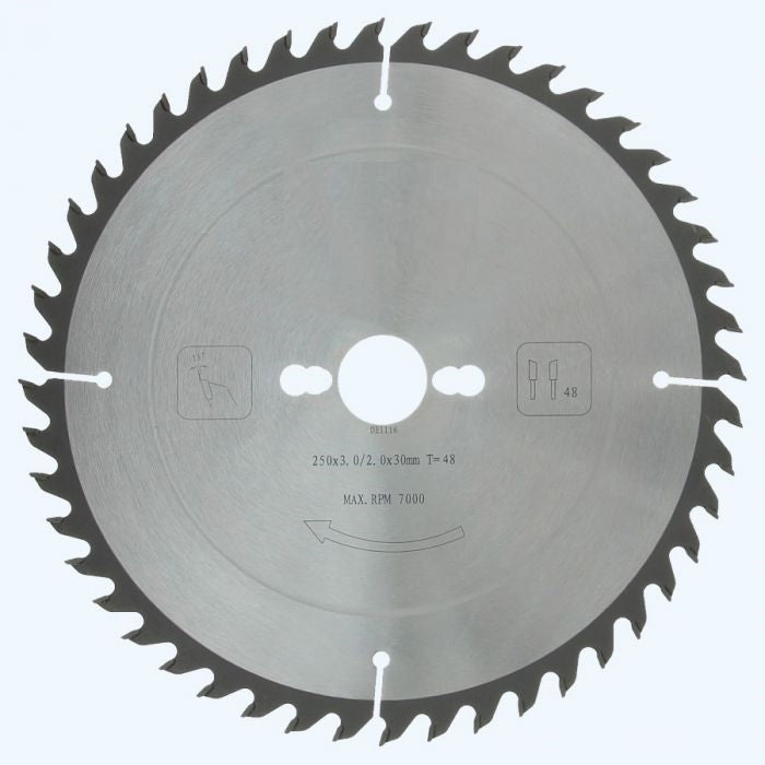 Afkortzaagblad PROF 250 x 30 mm T48