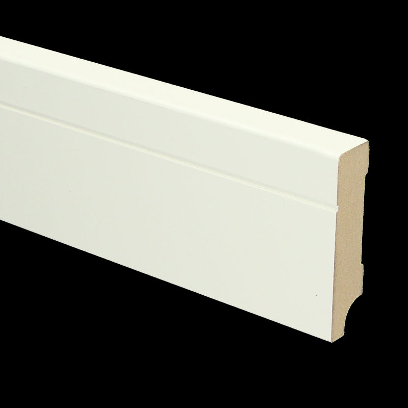 MDF Tijdloze plint 70x18 wit voorgelakt RAL 9010
