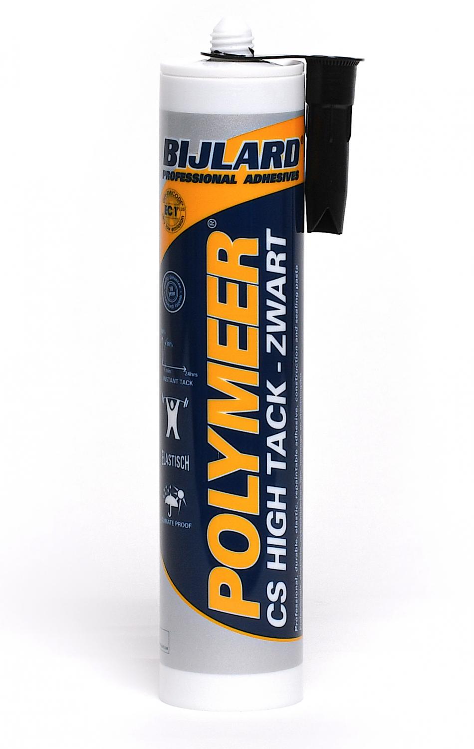 Bijlard montagelijm, CS High Tack Fast 290 ml koker zwart
