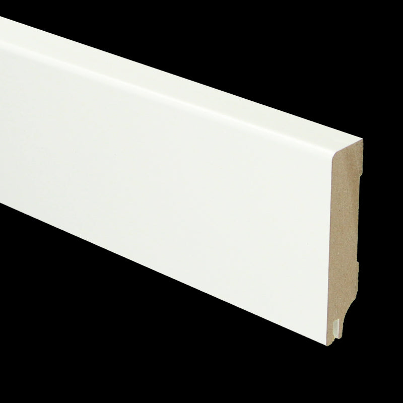 MDF Moderne plint 70x15 voorgelakt RAL 9016 + uitsparing
