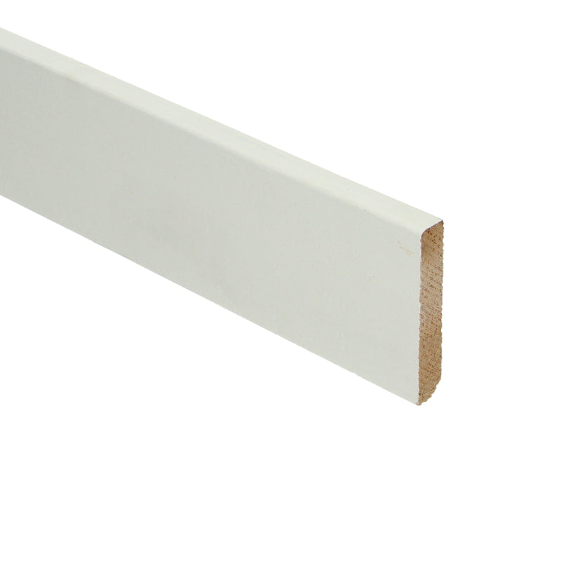 Meranti plint recht 70x10 mm wit gegrond ( per 2,42 m1)