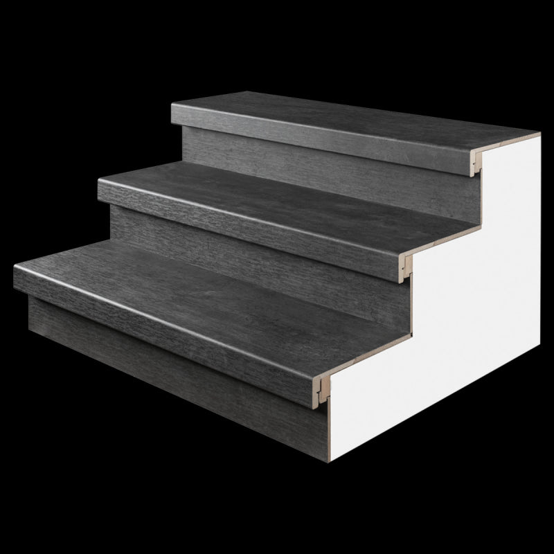 PP dubbeltreden 115x67cm donkere zandsteen