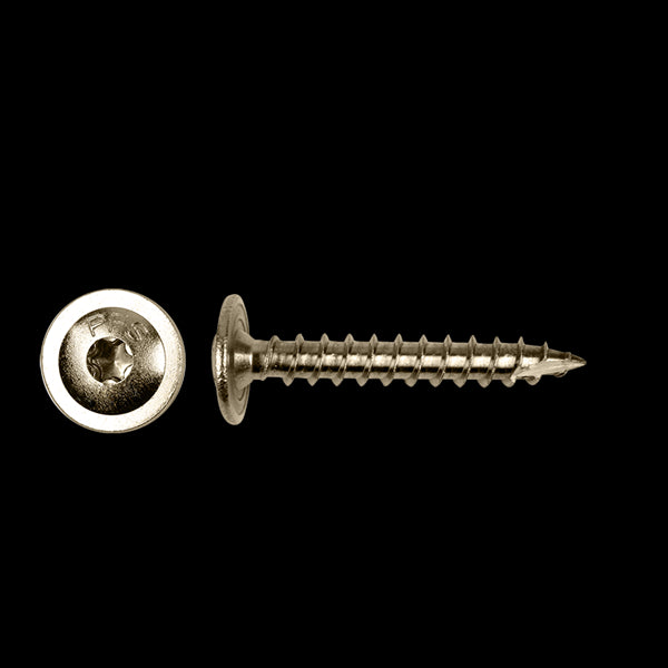 Tellerkopschroef Ø 6x40 A2 (T40) - 100 stuks (flenskophoutschroef)