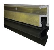 Tochtprofiel opbouw alu + zwart rubber 20mm 2,3m¹