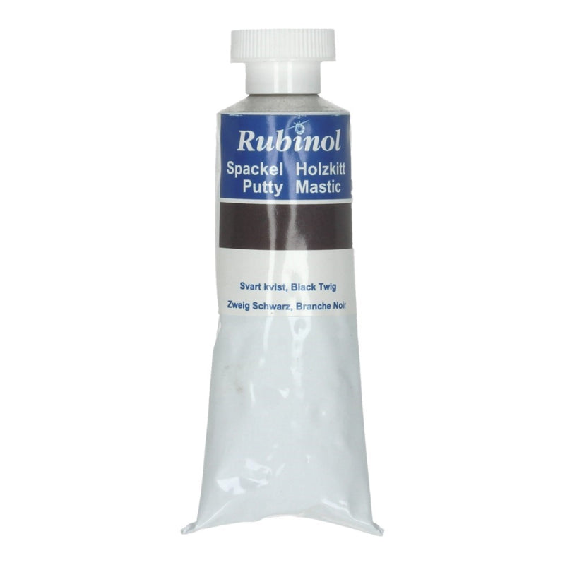Vloeibaar hout Rubinol Putty zwart 100 gr.