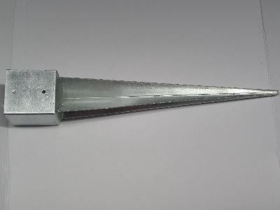 Paalhouder/palensteun met punt 141x141x900 mm
