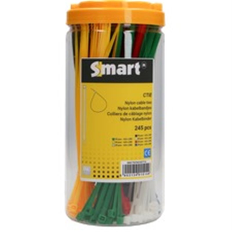 SMART kabelbinder/tiewrap set meerdere kleuren SMART kabelbinder/tiewrap set meerdere kleuren
