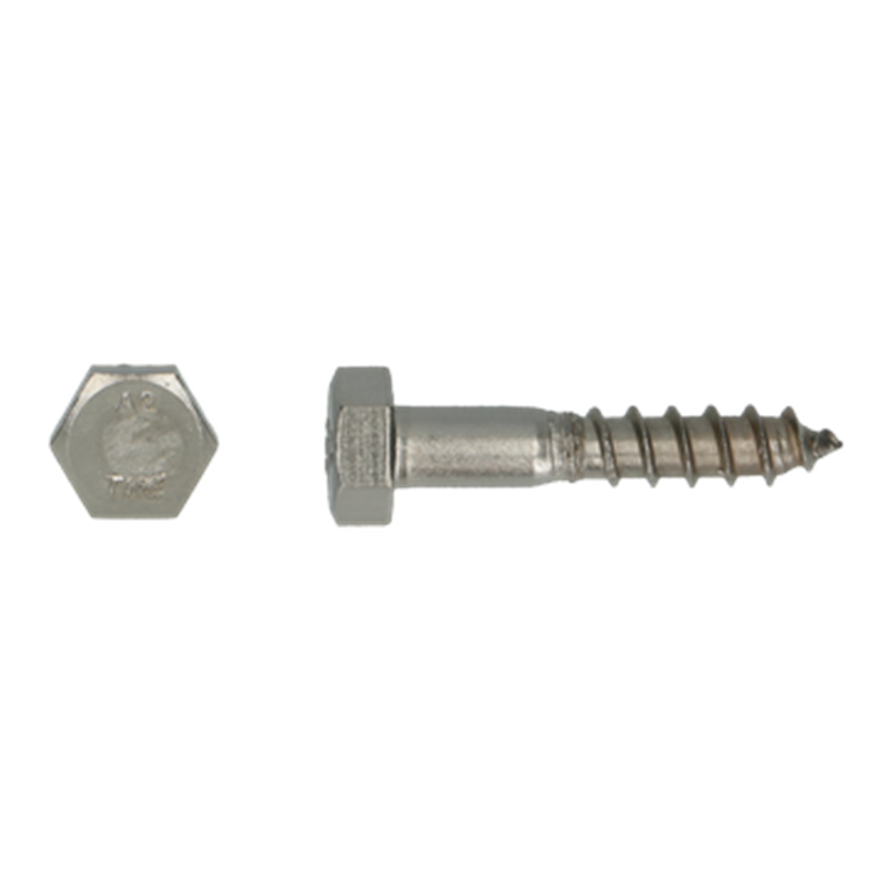 Houtdraadbout Ø10x60 DIN 571 RVS A2 (50 stuks) Houtdraadbout Ø10x60 DIN 571 RVS A2 (50 stuks)