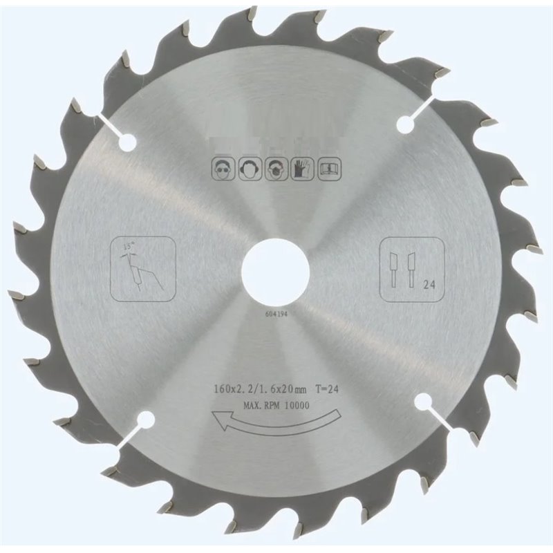 Zaagblad PROF 160 x 20 mm T24 (hout) Zaagblad PROF 160 x 20 mm T24 (hout)