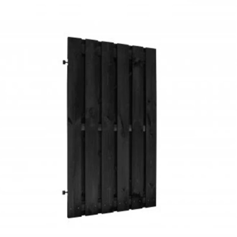 Poortframe met planken verticaal zwart 1800 x 1000 mm, verstelbaar met slotkast Galvanisch verzinkt