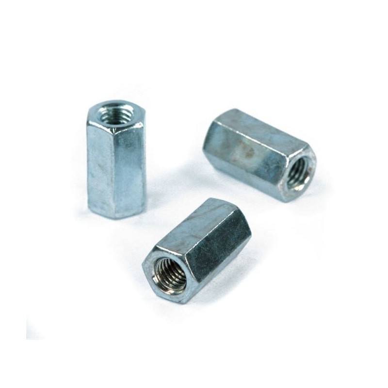 Koppelmoer M12 - 50 zeskant Din 6334 6 Galv. Verzinkt Koppelmoer M12 - 50 zeskant Din 6334 6 Galv. Verzinkt
