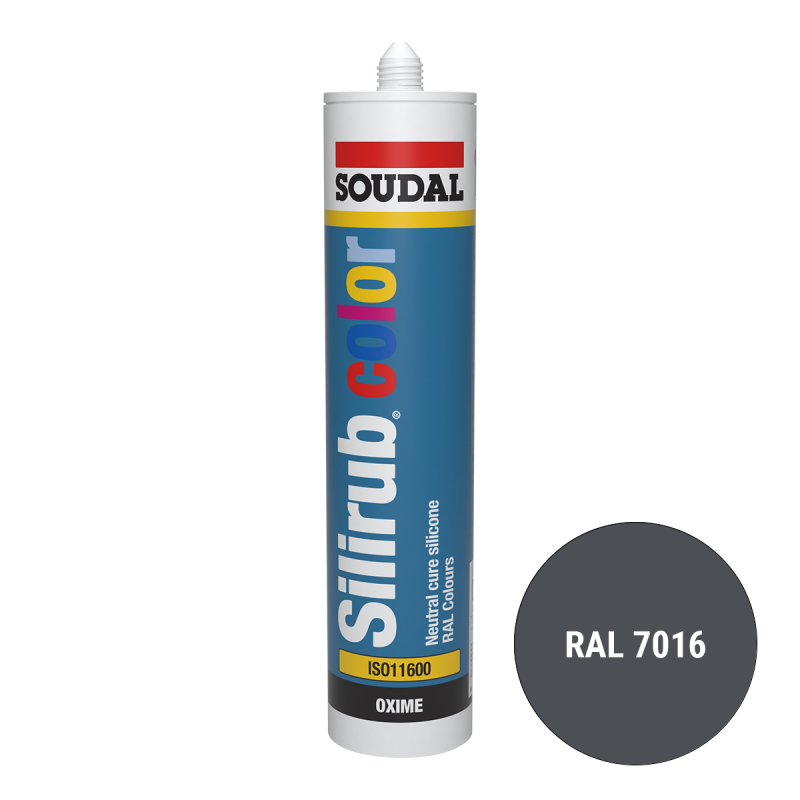 Soudal Siliconenkit RAL 7016 antraciet 300 ml Soudal Siliconenkit RAL 7016 antraciet 300 ml