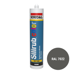 Soudal Siliconenkit RAL 7022 ombergrijs 300 ml Soudal Siliconenkit RAL 7022 ombergrijs 300 ml