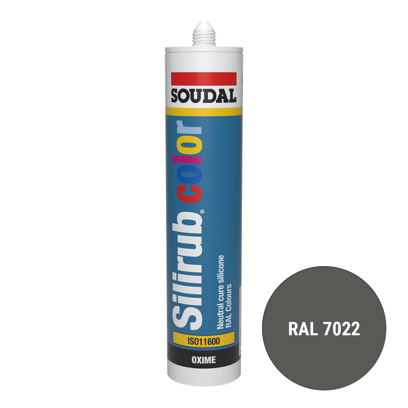 Soudal Siliconenkit RAL 7022 ombergrijs 300 ml Soudal Siliconenkit RAL 7022 ombergrijs 300 ml