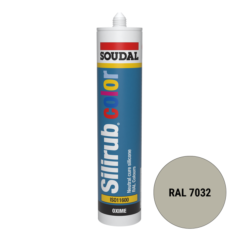 Soudal Siliconenkit RAL 7032 kiezelgrijs 300 ml Soudal Siliconenkit RAL 7032 kiezelgrijs 300 ml