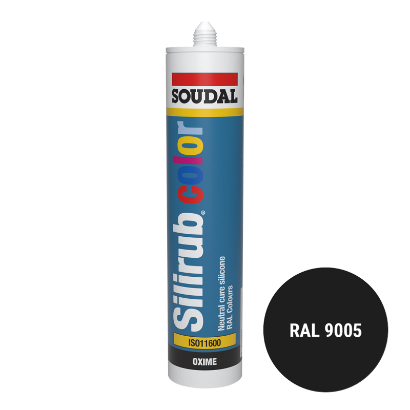 Soudal Siliconenkit RAL 9005 diepzwart 300 ml Soudal Siliconenkit RAL 9005 diepzwart 300 ml