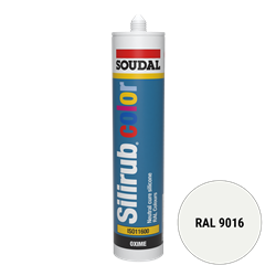 Soudal Siliconenkit RAL 9016 verkeerswit 300 ml Soudal Siliconenkit RAL 9016 verkeerswit 300 ml