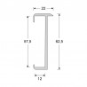 Trapproffiel 60 mm tbv laminaat 7-9,5 mm zwart (3 meter) Trapproffiel 60 mm tbv laminaat 7-9,5 mm zwart (3 meter)